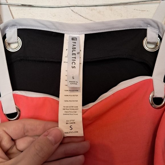 Fabletics Sleeveless Wonda Dress Desert Rose And Black White Trim Size Small - Picture 7 of 7